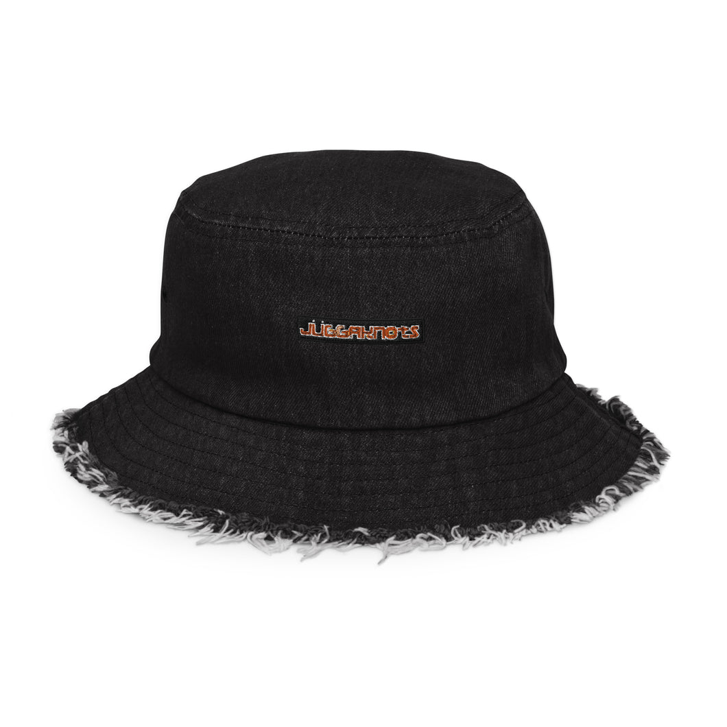 Juggaknots' Distressed denim bucket hat