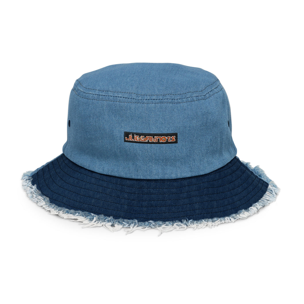 Juggaknots' Distressed denim bucket hat